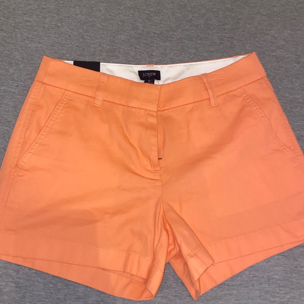 J. Crew Orange Bermuda Shorts Tailored Cotton Blend